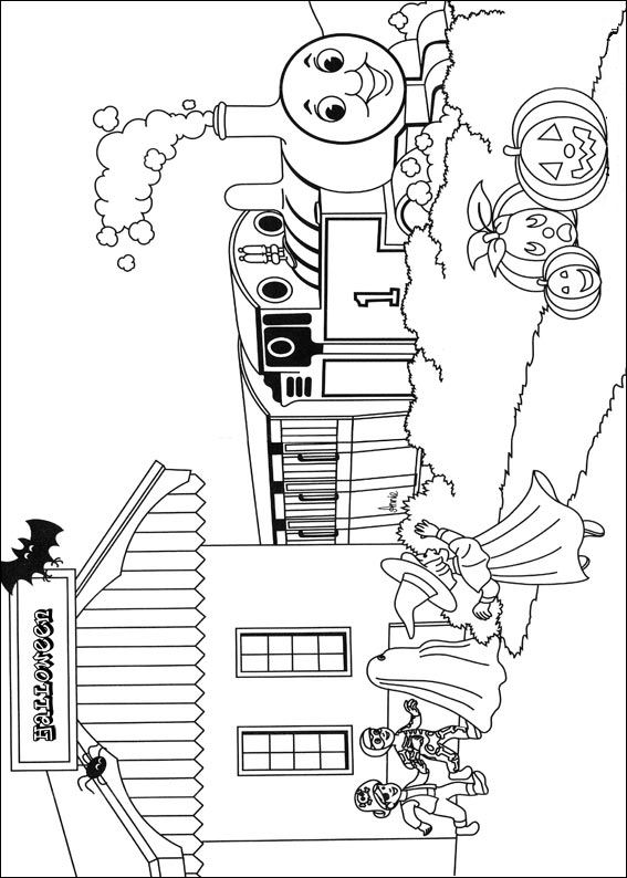 Plansa de colorat cu Trenuletul Thomas 37 31